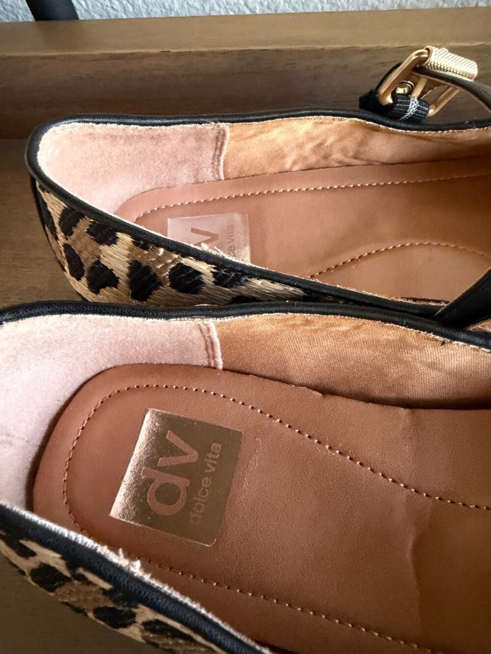 DV by DOLCE VITA Mulaney Mary Jane flats in leopard print NEW 9.5 - Picture 4 of 8